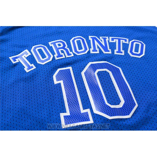 Camiseta Toronto Raptors DeMar DeRozan NO 10 Retro Azul